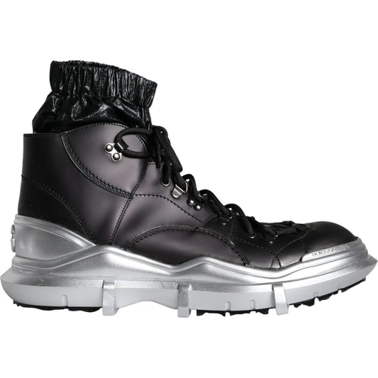 Dolce & Gabbana Black Nylon Galileo High Top Sneakers Shoes 1728,67345645728,Black,Dolce & Gabbana,EU44/US11,High Tops - Sneakers - Shoes,Material: 62% Nylon 38% Leather,Men,New with tags,Shoes,Sneakers - Men - Shoes,Sneakers - Shoes