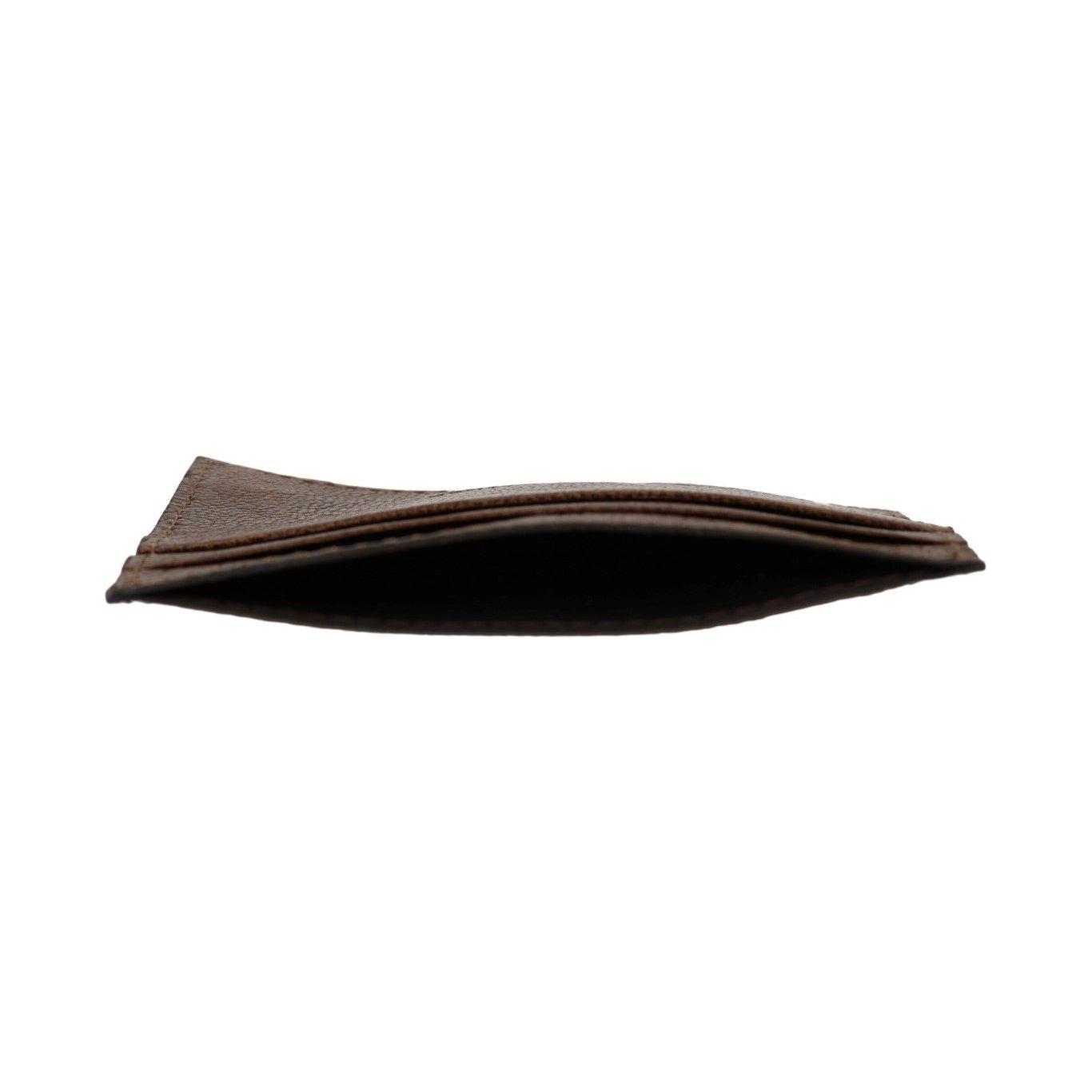 Billionaire Italian Couture Brown Leather Cardholder Wallet