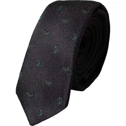 Dolce & Gabbana Black Fantasy 100% Silk Adjustable Men Tie1728,67345645728,Accessories,Black,Dolce & Gabbana,Material: 100% Silk,Men,Men - Accessories,New with tags,Ties & Bowties - Men - Accessories,Ties - Ties and Formal Accessories - Accessories,Ties a