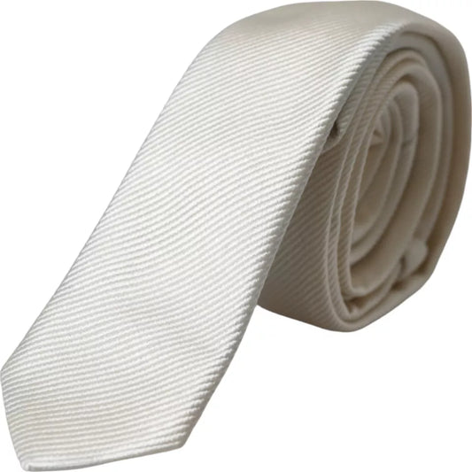 Dolce & Gabbana White Solid 100% Silk Adjustable Tie1728,67345645728,Accessories,Dolce & Gabbana,Material: 100% Silk,Men,Men - Accessories,New with tags,Ties & Bowties - Men - Accessories,Ties - Ties and Formal Accessories - Accessories,Ties and Formal Ac