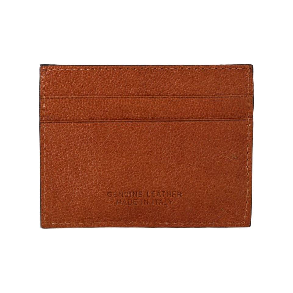 Billionaire Italian Couture Brown Leather Cardholder Wallet Billionaire Italian Couture