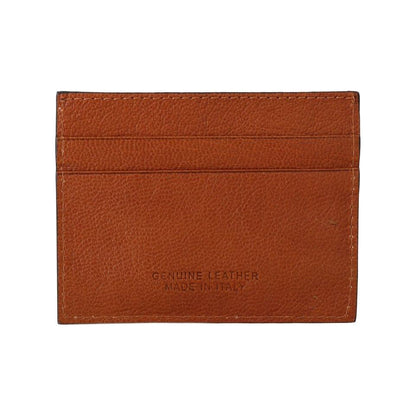 Billionaire Italian Couture Brown Leather Cardholder Wallet Billionaire Italian Couture
