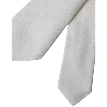 Dolce & Gabbana White Silk Classic Adjustable Men Tie 1728,67345645728,Accessories,Dolce & Gabbana,Material: 100% Silk,Men,Men - Accessories,New with tags,Ties & Bowties - Men - Accessories,Ties - Ties and Formal Accessories - Accessories,Ties and Formal