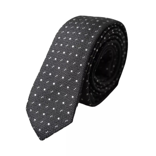 Dolce & Gabbana Black Polka Dot Silk Adjustable Men Tie1728,67345645728,Accessories,Black,Dolce & Gabbana,Material: 100% Silk,Men,Men - Accessories,New with tags,Ties & Bowties - Men - Accessories,Ties - Ties and Formal Accessories - Accessories,Ties and