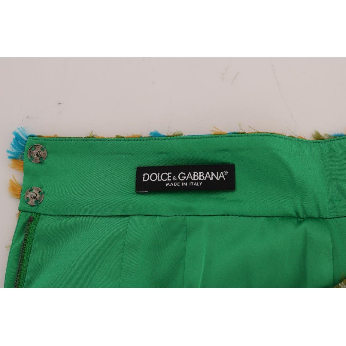 Dolce & Gabbana Multicolor Jacquard Straight Pencil Skirt Dolce & Gabbana