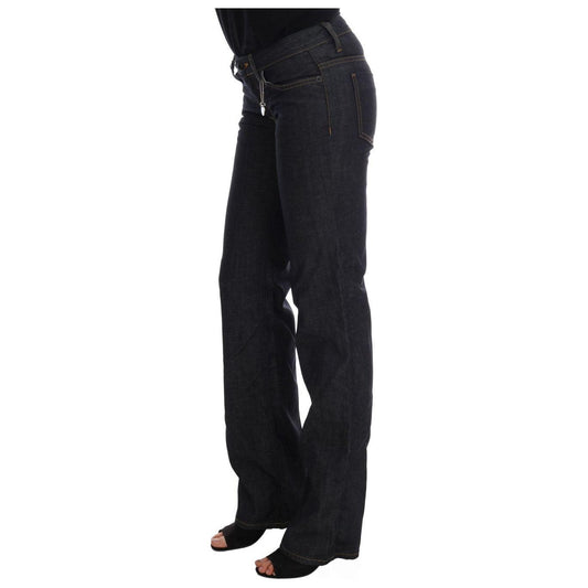 Costume National Dark Blue Cotton Classic Fit Jeans SIG30133-1