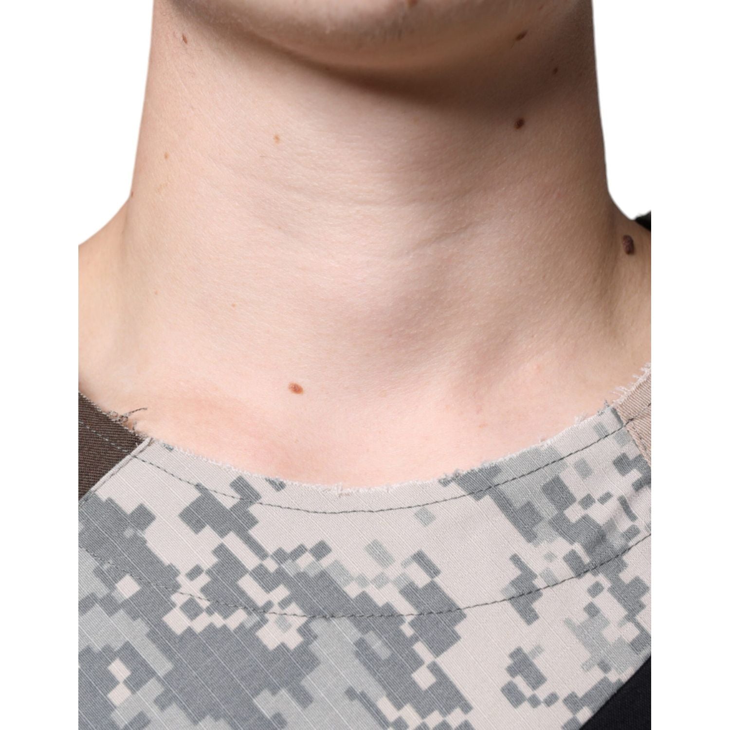 Dolce & Gabbana Multicolor Camouflage Patchwork DG Royal T-shirt