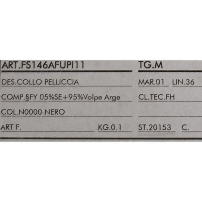 Dolce & Gabbana Black Silver Fox Fur Scarf Dolce & Gabbana