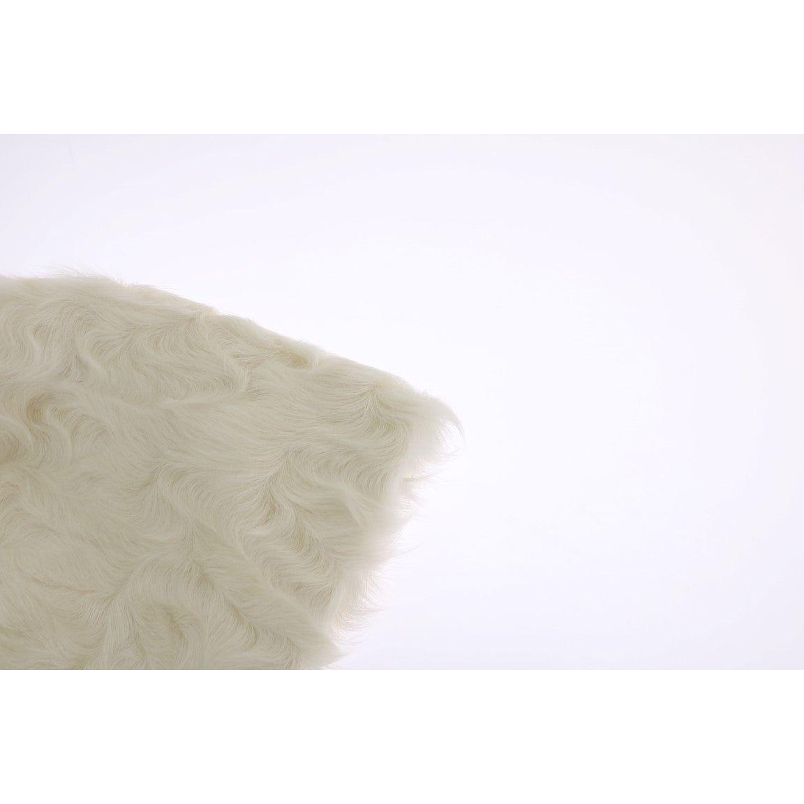 Dolce & Gabbana White Xiangao Lamb Fur Beanie Dolce & Gabbana