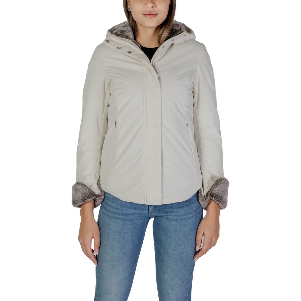 Suns Cream Polyester Coat