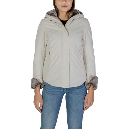 Suns Cream Polyester Coat