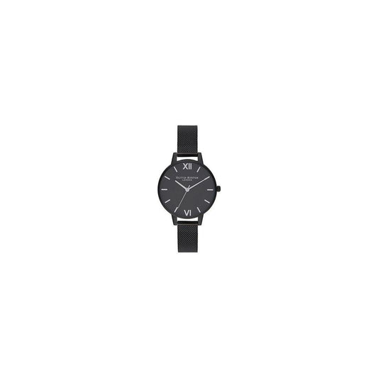 Olivia Burton Black Stainless Steel Watch OBOB16AD51AC