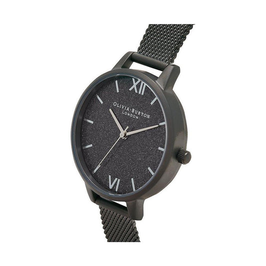 Olivia Burton Black Stainless Steel Watch OBOB16GD49AC