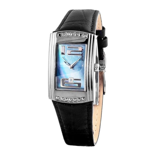Chronotech Black Leather Watch CHCT7017L04SAC