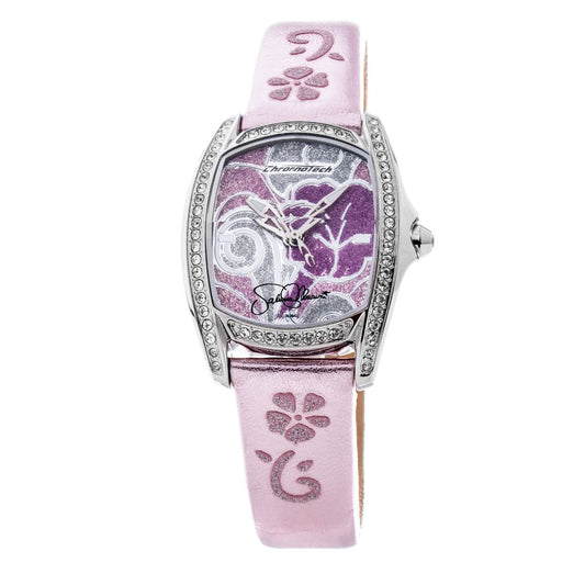Chronotech Multicolor Leather Dress Watch