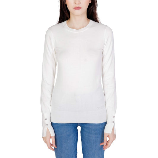 Guess White Cotton Sweatshirt 1728,71956299936,Clothing,Guess,New with tags,Sweaters - Clothing,Sweatshirts - Sweaters - Clothing,White,Women,XL,XXL
