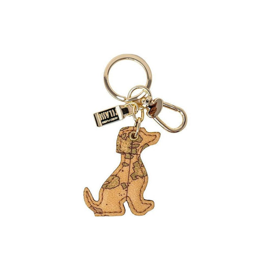 Alviero Martini Prima Classe Beige Leather Keychain ALMAPRCL-7156400127