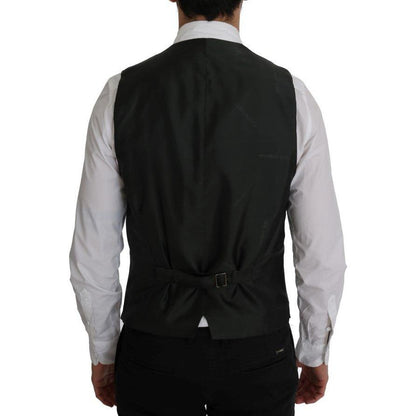 Dolce & Gabbana Black STAFF Cotton Striped Vest Dolce & Gabbana