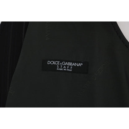 Dolce & Gabbana Black STAFF Cotton Striped Vest Dolce & Gabbana