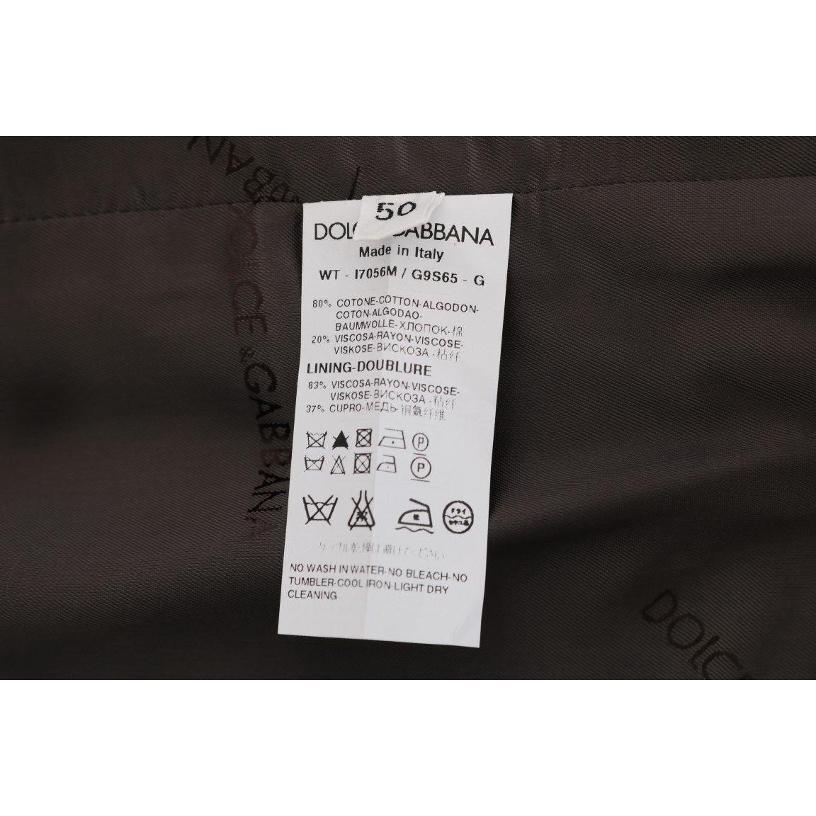 Dolce & Gabbana Gray STAFF Cotton Striped Vest Dolce & Gabbana