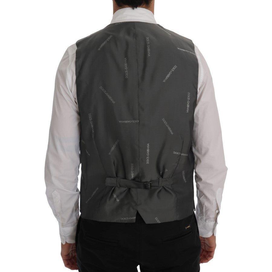 Dolce & Gabbana Gray STAFF Cotton Rayon Vest Dolce & Gabbana
