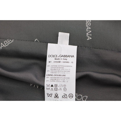 Dolce & Gabbana Gray STAFF Cotton Rayon Vest Dolce & Gabbana