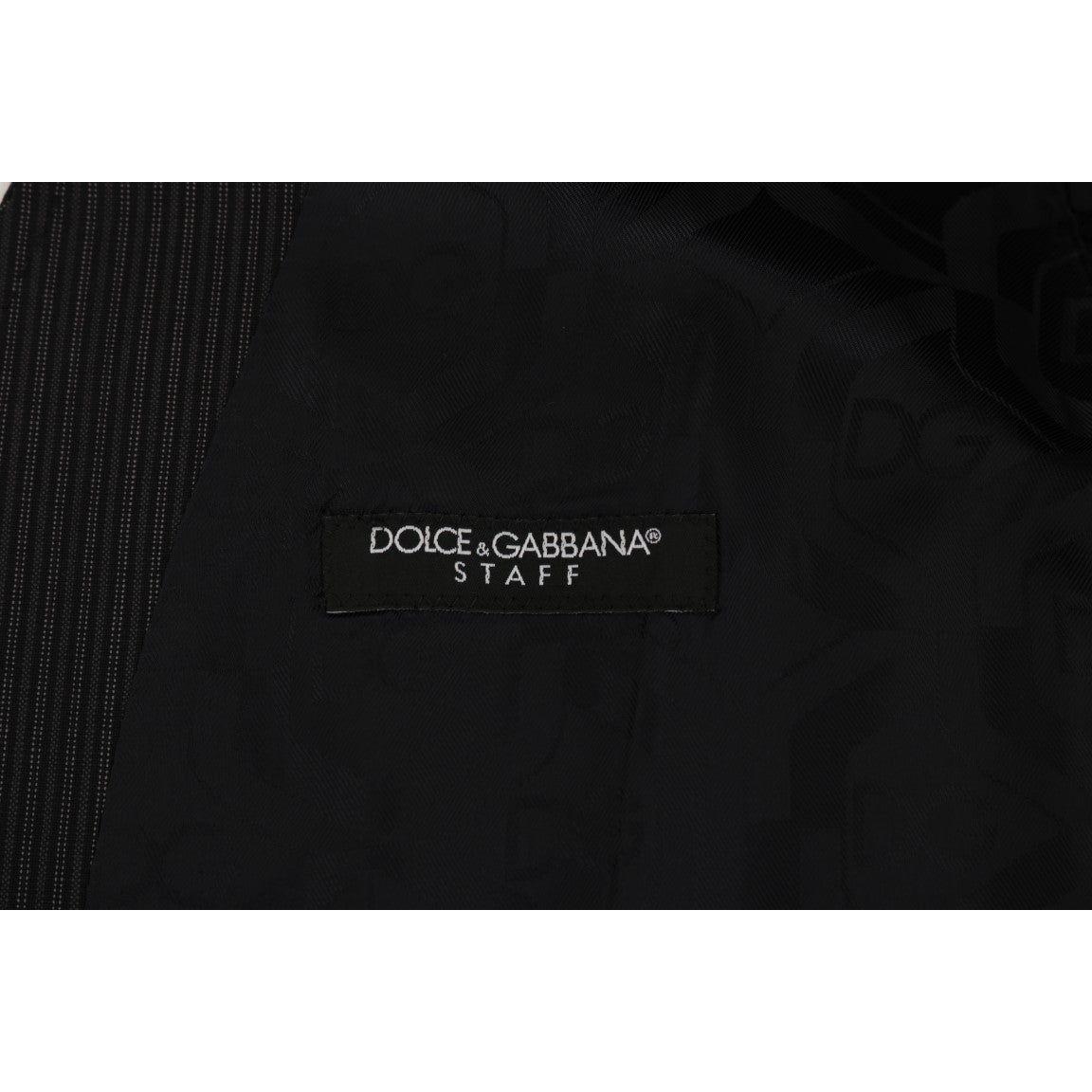 Dolce & Gabbana Gray Wool Stretch Vest Dolce & Gabbana