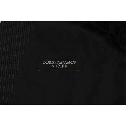Dolce & Gabbana Gray Wool Stretch Vest Dolce & Gabbana
