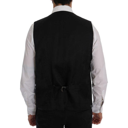 Dolce & Gabbana Black STAFF Wool Stretch Vest