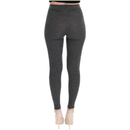Dolce & Gabbana Gray Cashmere Stretch Tights