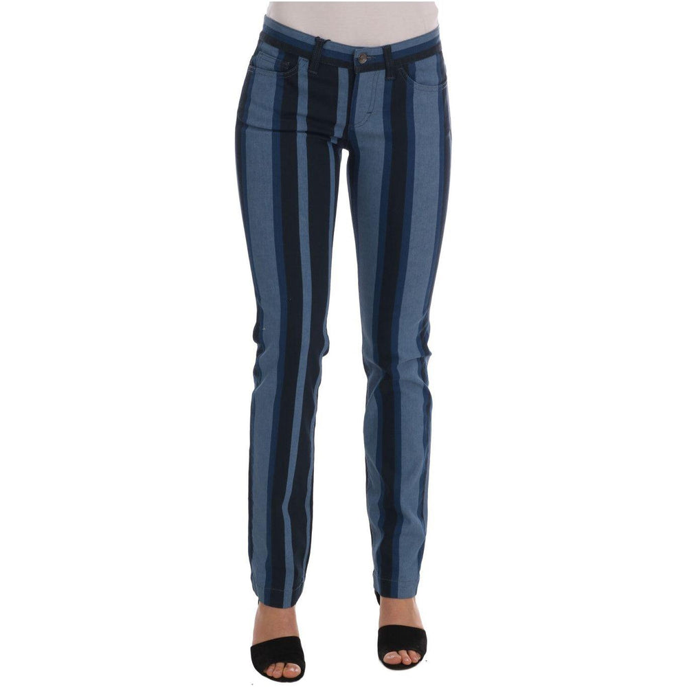 Dolce & Gabbana Blue GIRLY Striped Cotton Jeans BYX1206-5