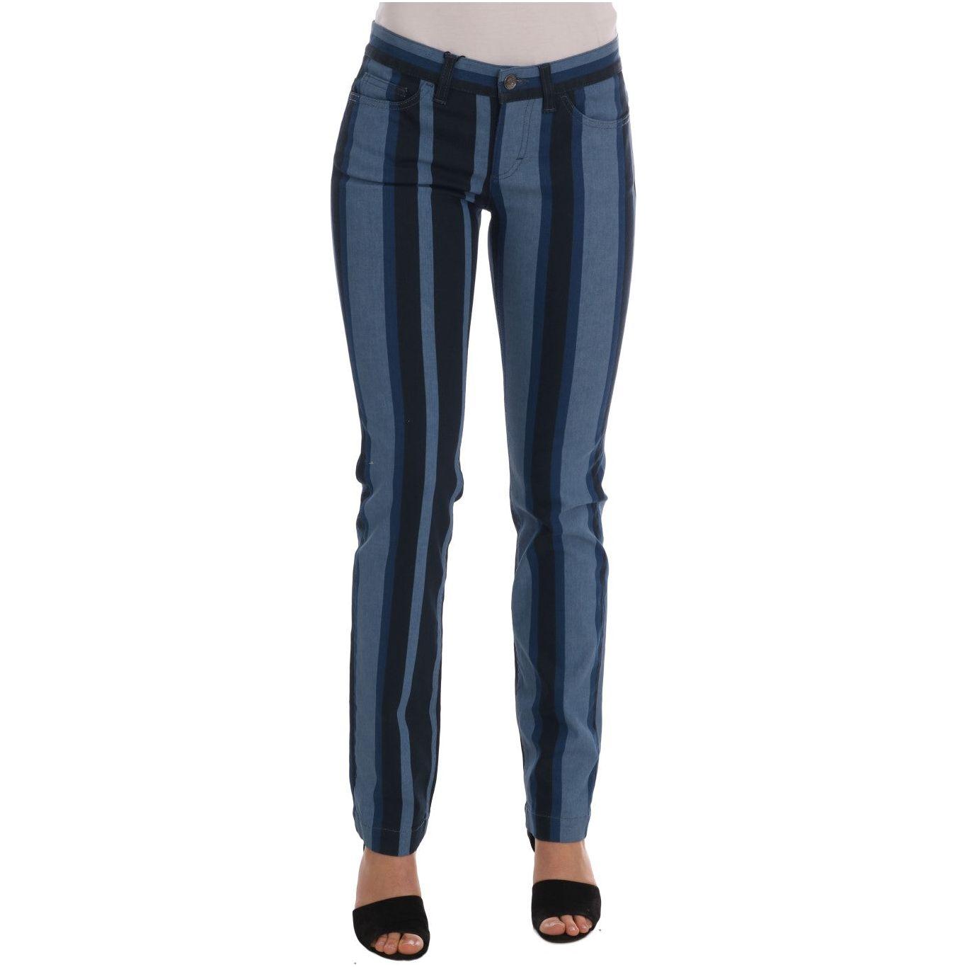 Dolce & Gabbana Blue GIRLY Striped Cotton Jeans BYX1206-5