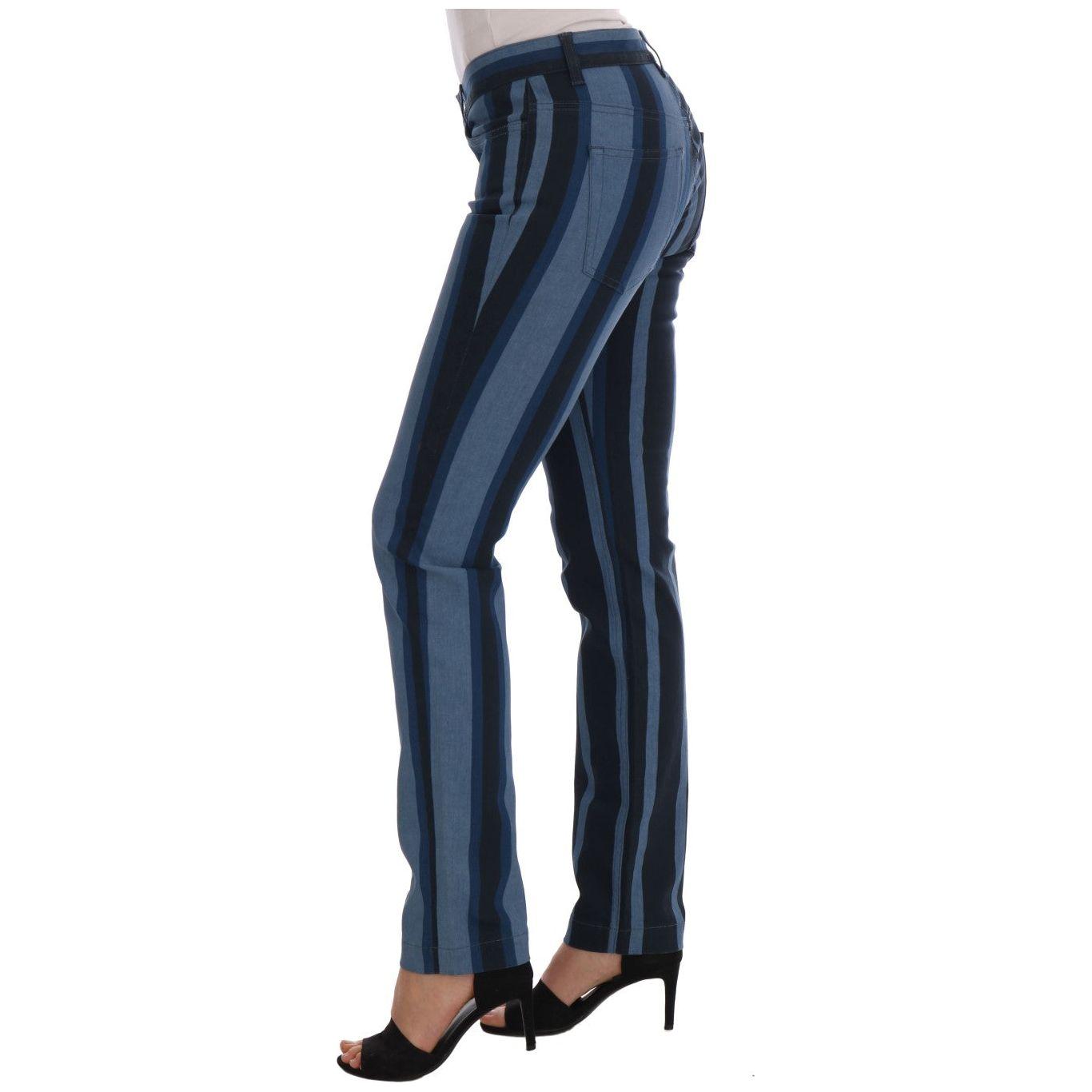Dolce & Gabbana Blue GIRLY Striped Cotton Jeans BYX1206-5