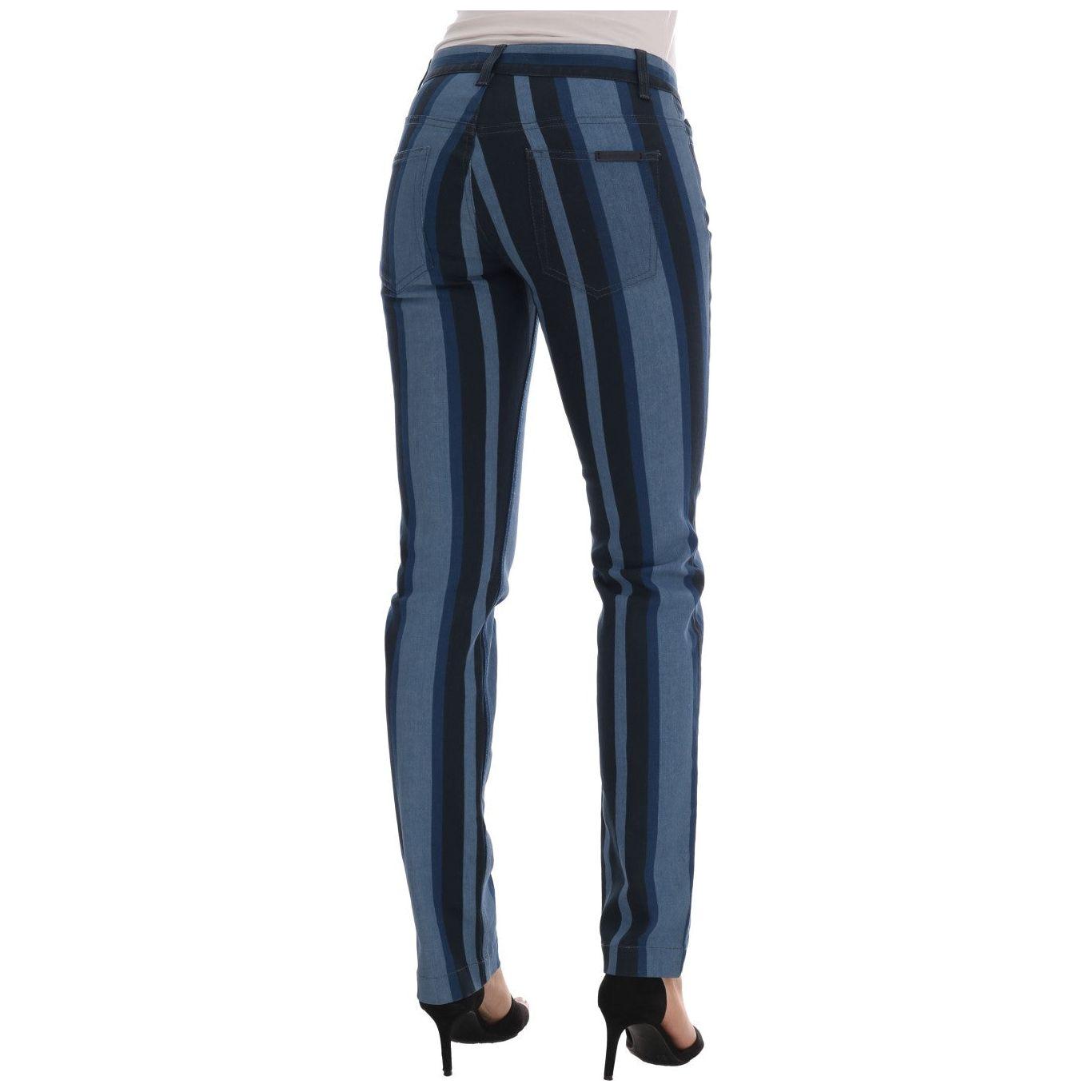 Dolce & Gabbana Blue GIRLY Striped Cotton Jeans BYX1206-5