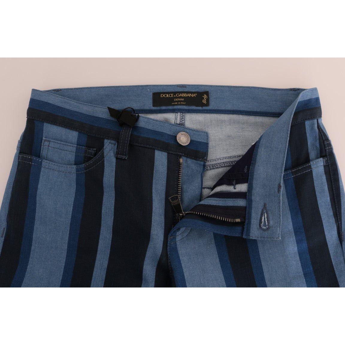 Dolce & Gabbana Blue GIRLY Striped Cotton Jeans BYX1206-5