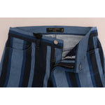 Dolce & Gabbana Blue GIRLY Striped Cotton Jeans BYX1206-5
