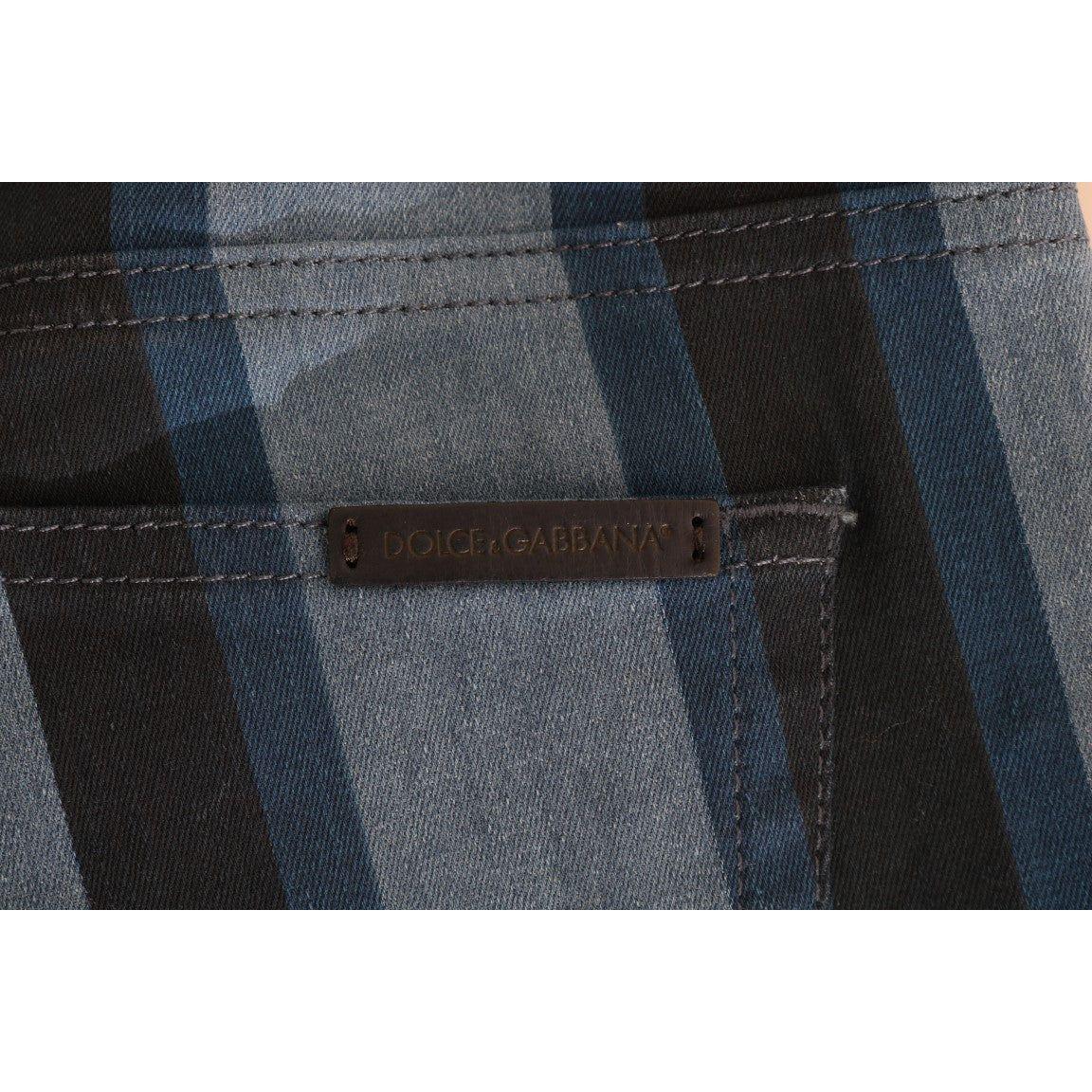 Dolce & Gabbana Blue GIRLY Striped Cotton Jeans BYX1206-5