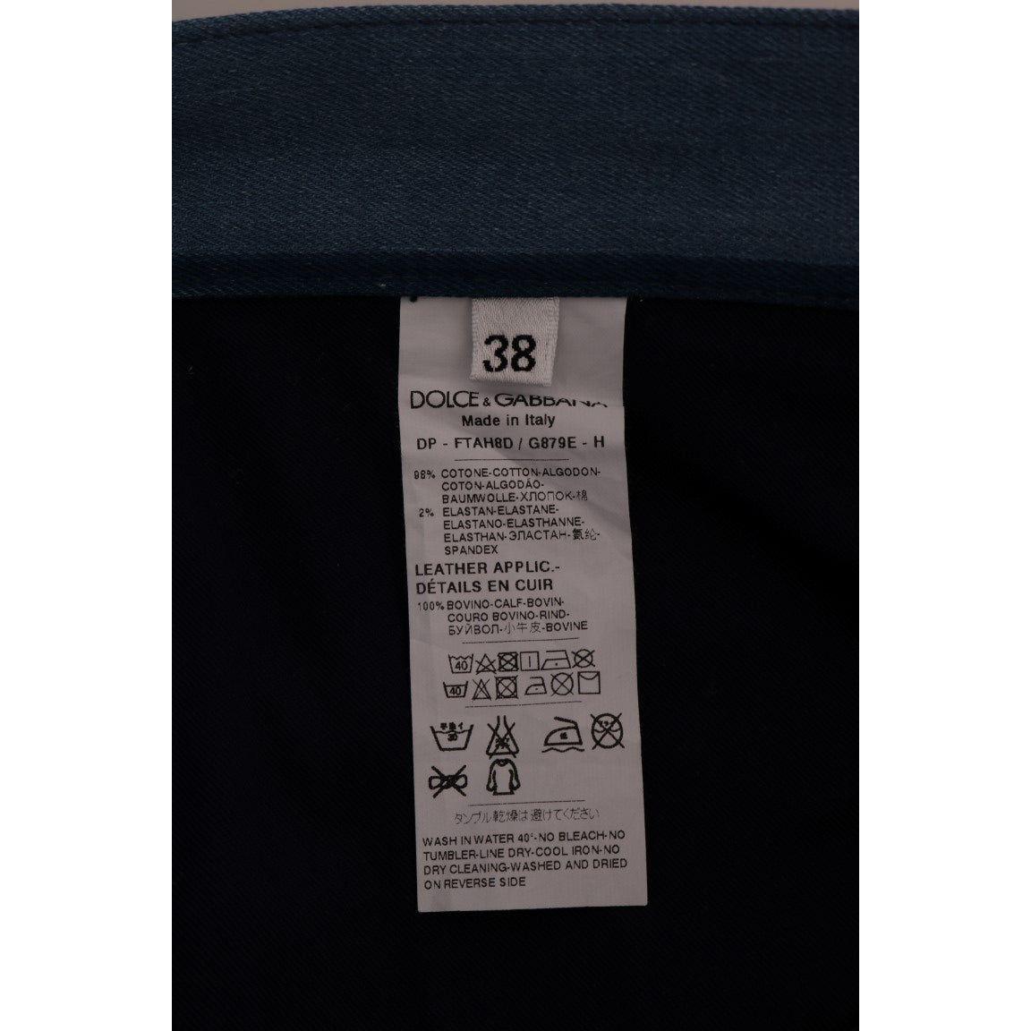 Dolce & Gabbana Blue GIRLY Striped Cotton Jeans BYX1206-5