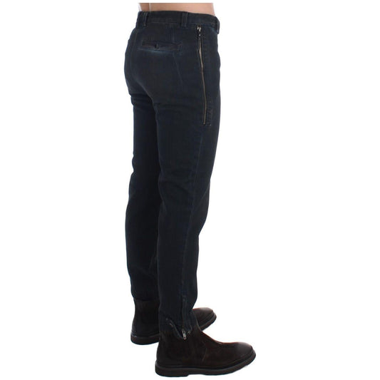 Costume National Blue Cotton Slim Pants Denim Jeans Costume National