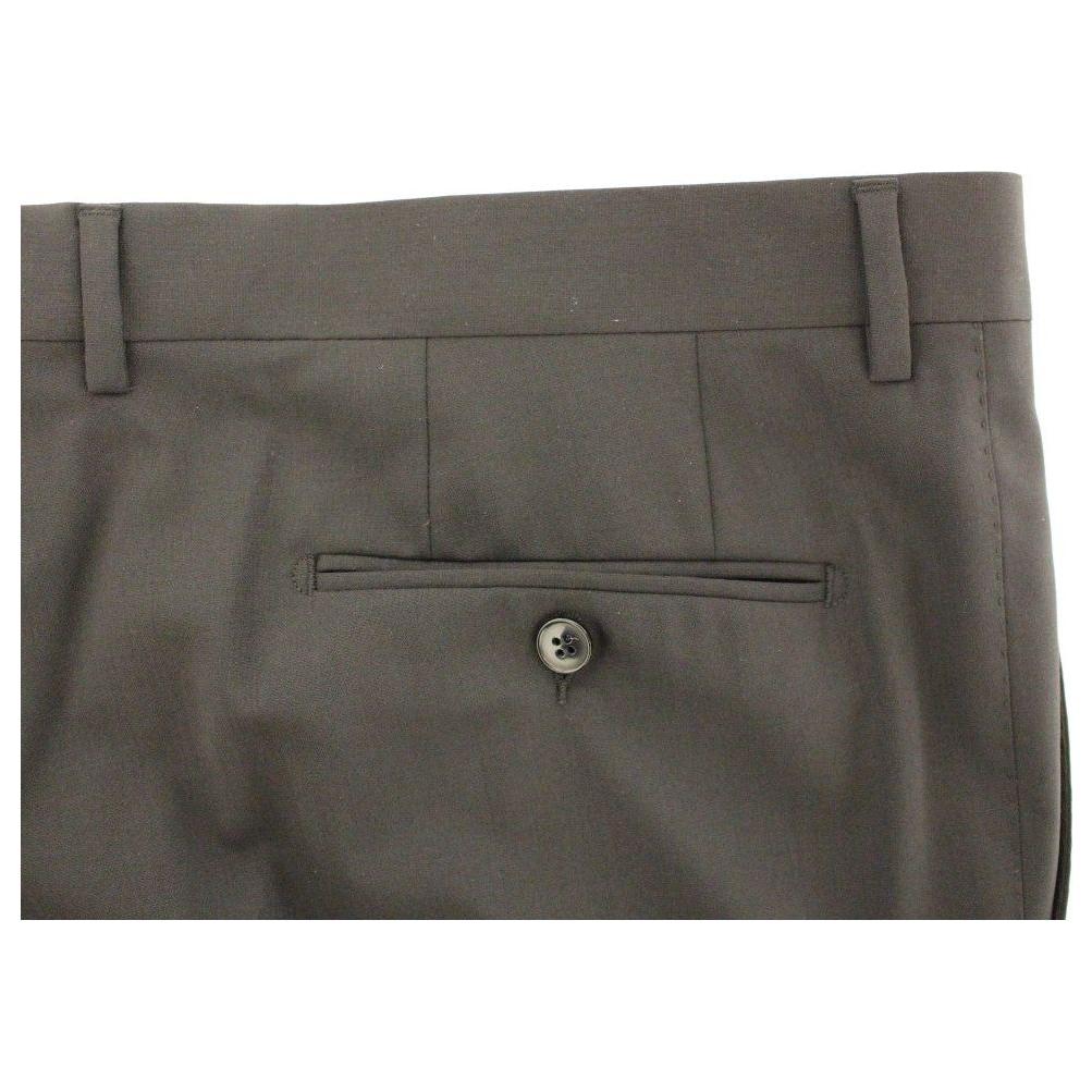 Dolce & Gabbana Black Wool Stretch Pleated Pants Dolce & Gabbana