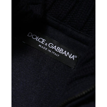 Dolce & Gabbana Black Nylon Hooded Puffer Men Coat Jacket