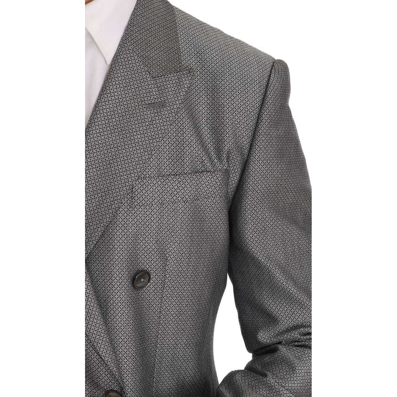 Dolce & Gabbana Black Stretch Crystal Bee Slim Fit Suit
