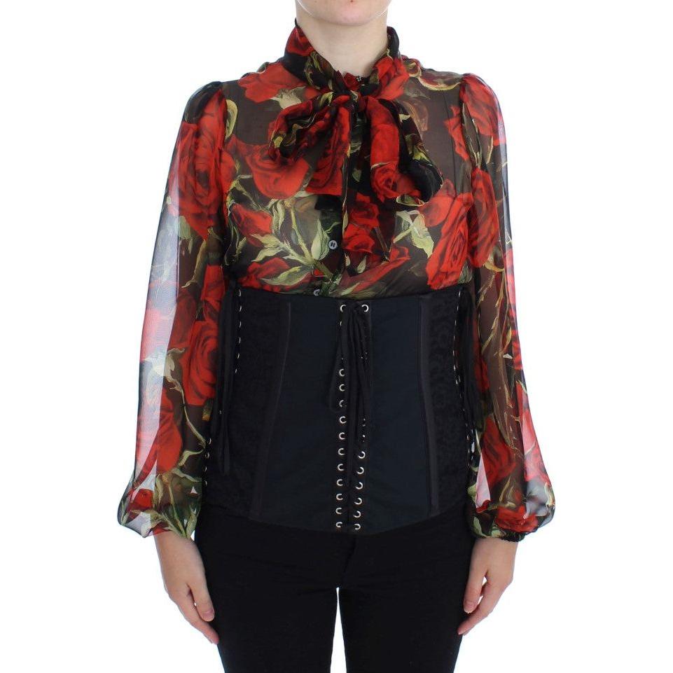 Dolce & Gabbana Black Stretch Corset Waist Strap Belt Dolce & Gabbana