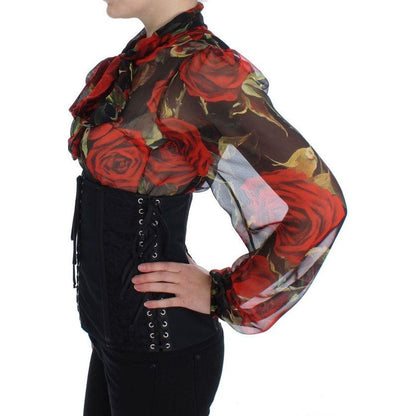 Dolce & Gabbana Black Stretch Corset Waist Strap Belt Dolce & Gabbana