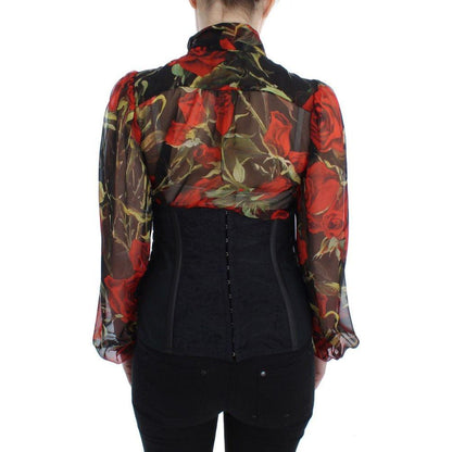 Dolce & Gabbana Black Stretch Corset Waist Strap Belt Dolce & Gabbana