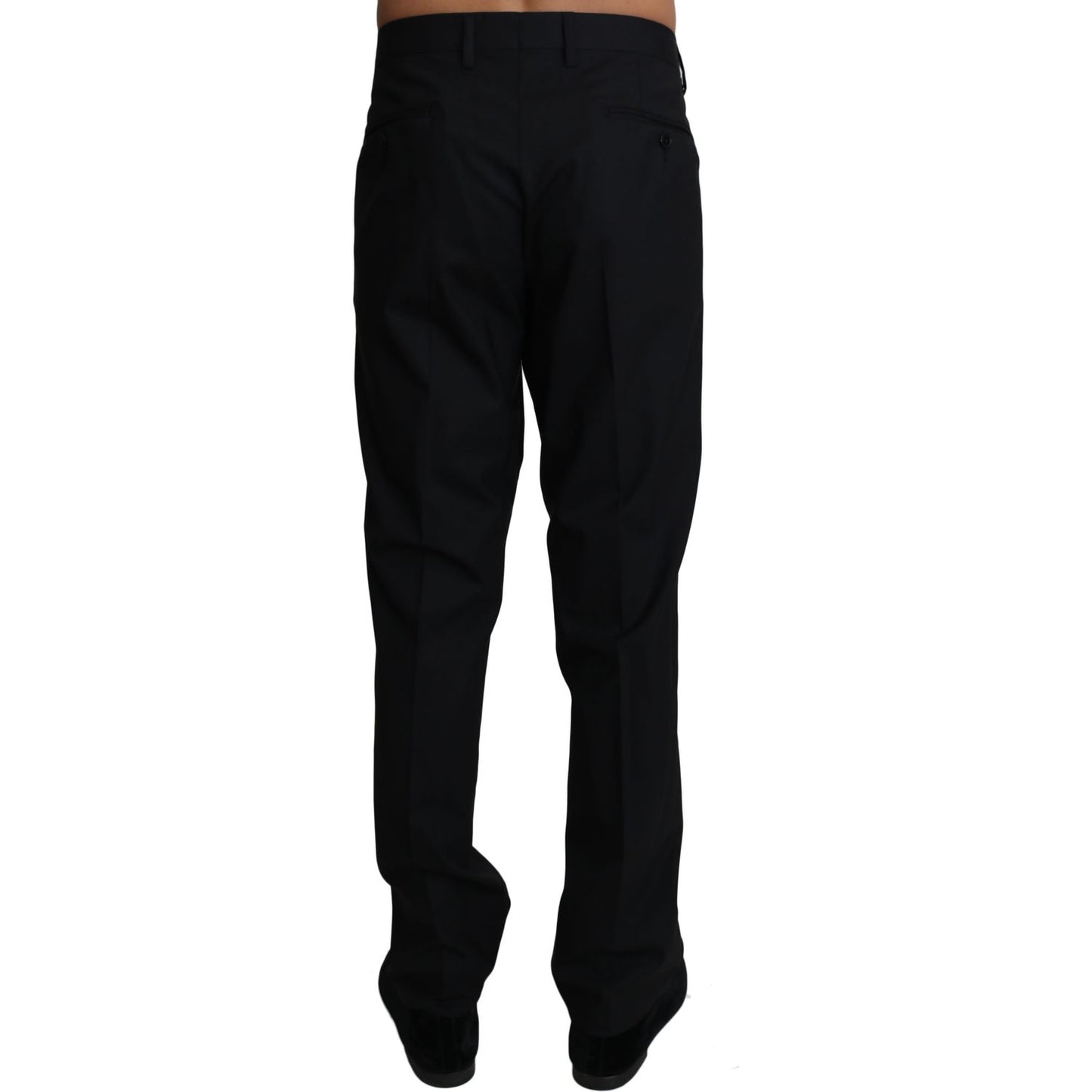 Dolce & Gabbana Black Wool Stretch Dress Trousers Pants Dolce & Gabbana