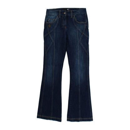 Cavalli Blue Cotton Stretch Low Waist Jeans Cavalli
