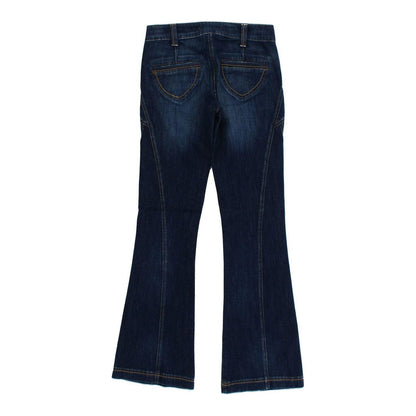 Cavalli Blue Cotton Stretch Low Waist Jeans Cavalli