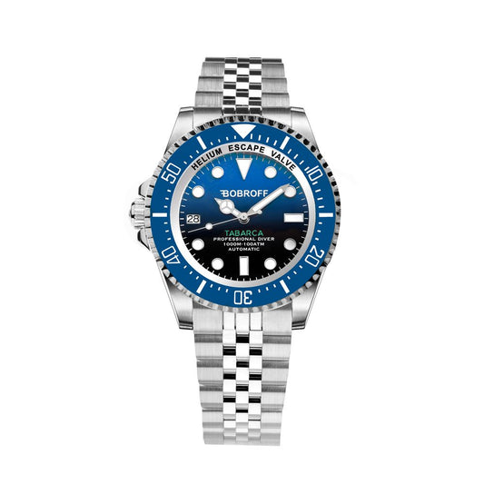 Bobroff Silver Stainless Steel Sport Watch