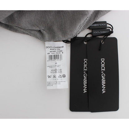 Dolce & Gabbana Gray Crewneck Pullover Silk Sweater Dolce & Gabbana